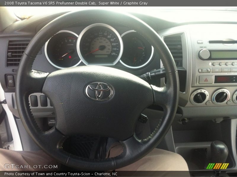 Super White / Graphite Gray 2008 Toyota Tacoma V6 SR5 PreRunner Double Cab