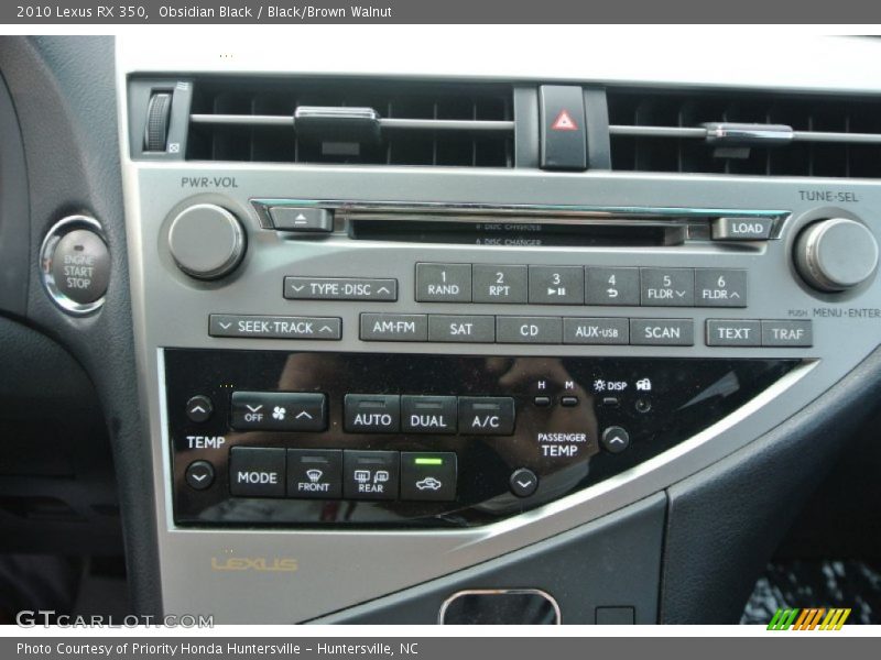 Obsidian Black / Black/Brown Walnut 2010 Lexus RX 350