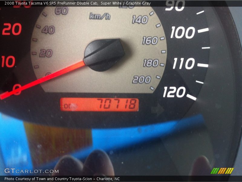 Super White / Graphite Gray 2008 Toyota Tacoma V6 SR5 PreRunner Double Cab