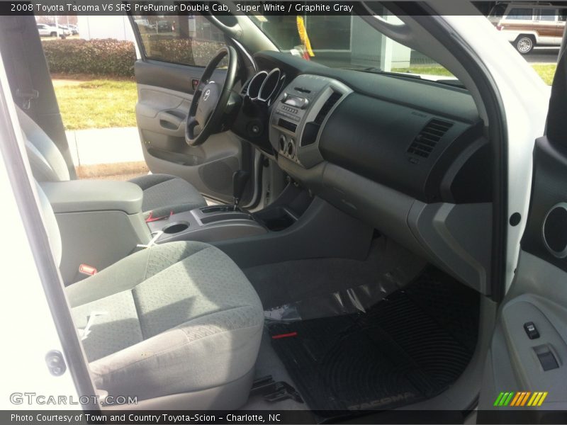 Super White / Graphite Gray 2008 Toyota Tacoma V6 SR5 PreRunner Double Cab