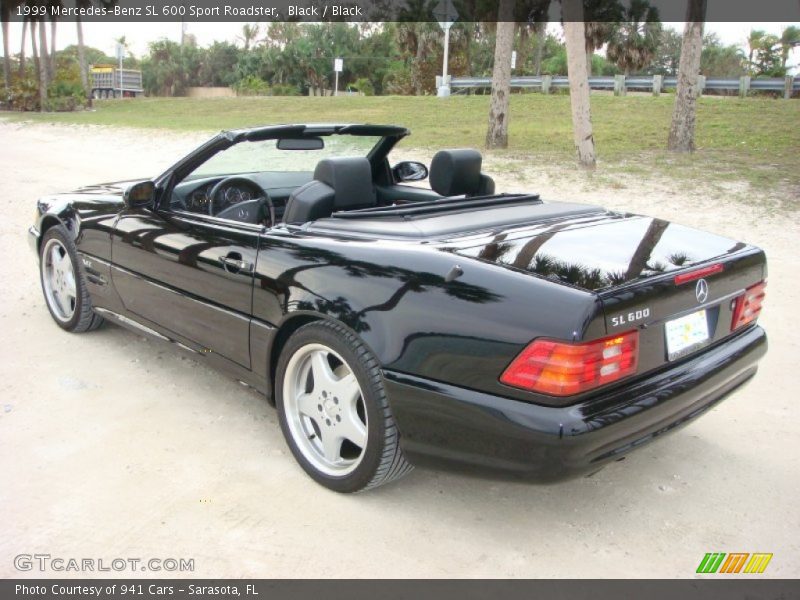 Black / Black 1999 Mercedes-Benz SL 600 Sport Roadster