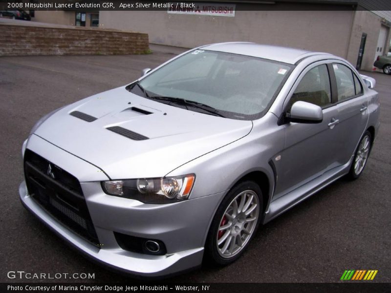 Apex Silver Metallic / Black 2008 Mitsubishi Lancer Evolution GSR