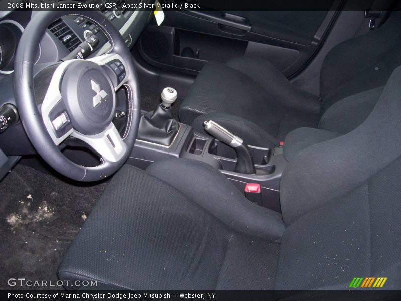 Apex Silver Metallic / Black 2008 Mitsubishi Lancer Evolution GSR