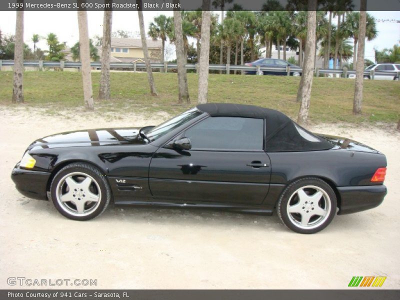 Black / Black 1999 Mercedes-Benz SL 600 Sport Roadster
