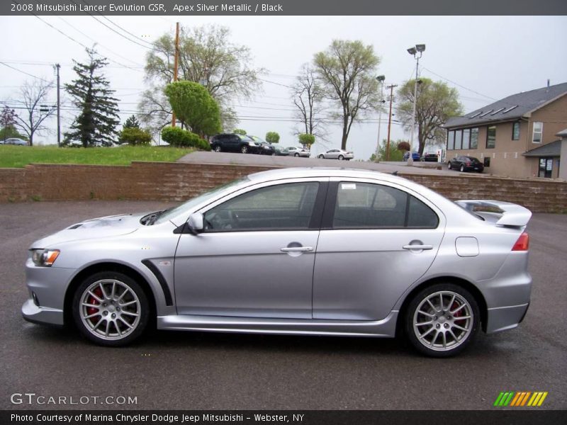 Apex Silver Metallic / Black 2008 Mitsubishi Lancer Evolution GSR