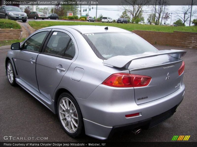 Apex Silver Metallic / Black 2008 Mitsubishi Lancer Evolution GSR