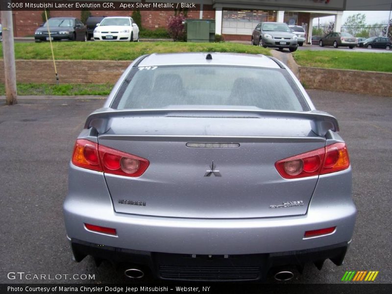 Apex Silver Metallic / Black 2008 Mitsubishi Lancer Evolution GSR
