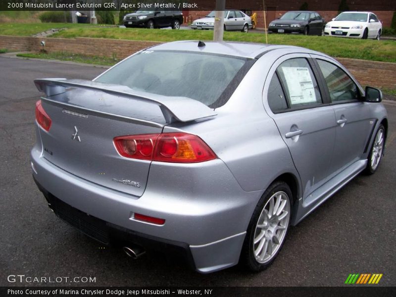 Apex Silver Metallic / Black 2008 Mitsubishi Lancer Evolution GSR