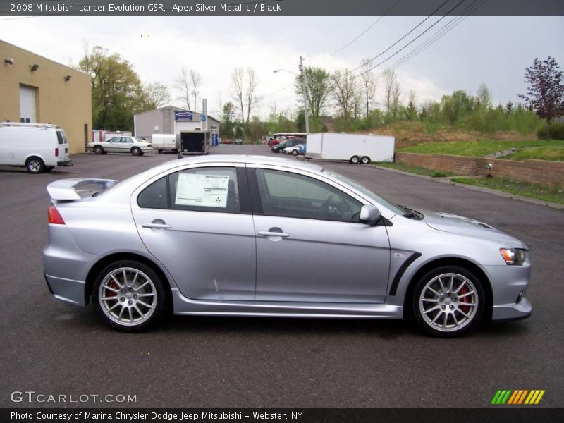 Apex Silver Metallic / Black 2008 Mitsubishi Lancer Evolution GSR