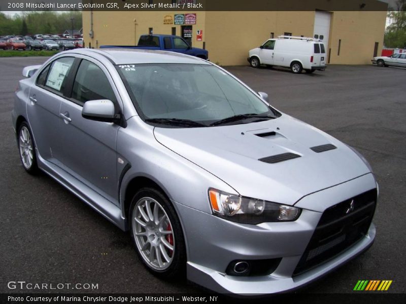 Apex Silver Metallic / Black 2008 Mitsubishi Lancer Evolution GSR
