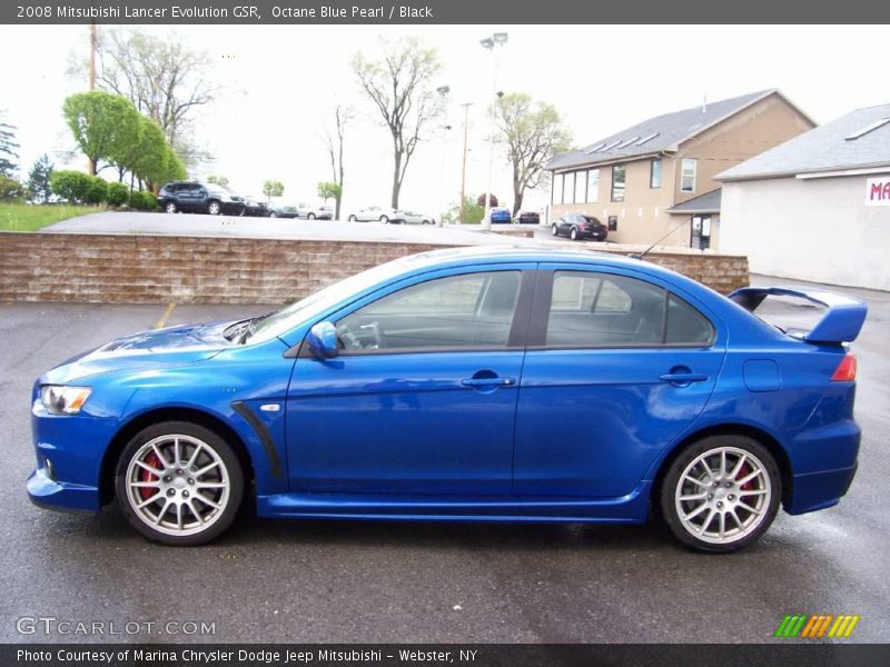 Octane Blue Pearl / Black 2008 Mitsubishi Lancer Evolution GSR