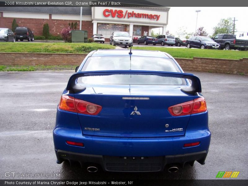 Octane Blue Pearl / Black 2008 Mitsubishi Lancer Evolution GSR