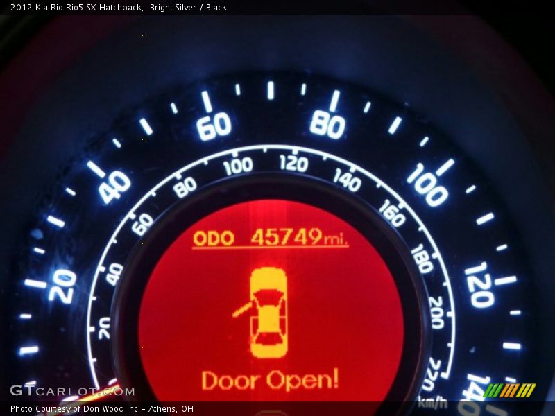 Bright Silver / Black 2012 Kia Rio Rio5 SX Hatchback