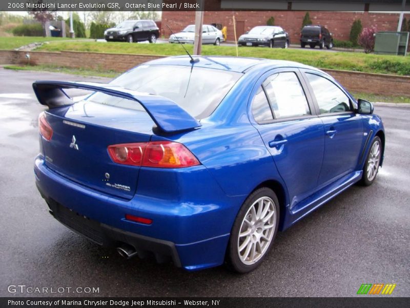 Octane Blue Pearl / Black 2008 Mitsubishi Lancer Evolution GSR