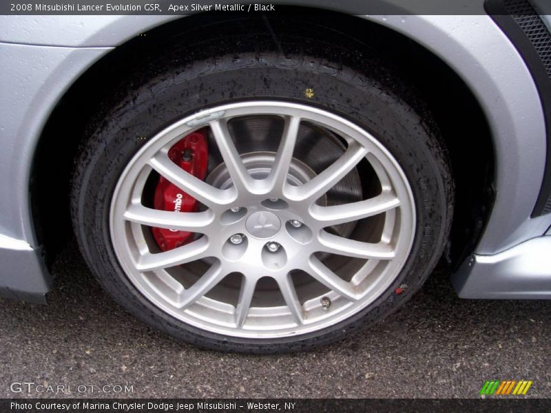 Apex Silver Metallic / Black 2008 Mitsubishi Lancer Evolution GSR