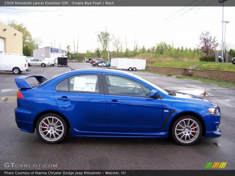 Octane Blue Pearl / Black 2008 Mitsubishi Lancer Evolution GSR