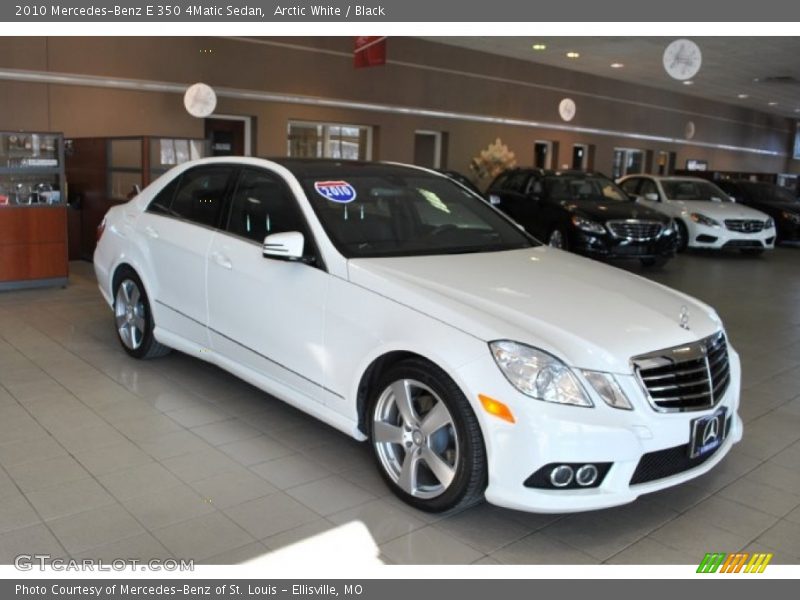 Arctic White / Black 2010 Mercedes-Benz E 350 4Matic Sedan