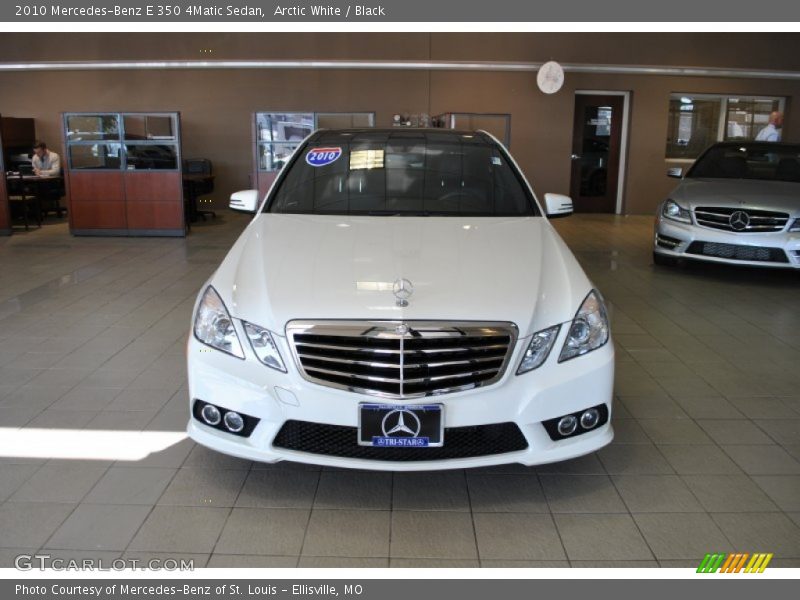 Arctic White / Black 2010 Mercedes-Benz E 350 4Matic Sedan