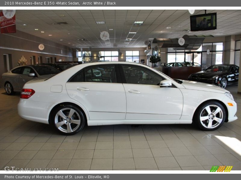 Arctic White / Black 2010 Mercedes-Benz E 350 4Matic Sedan