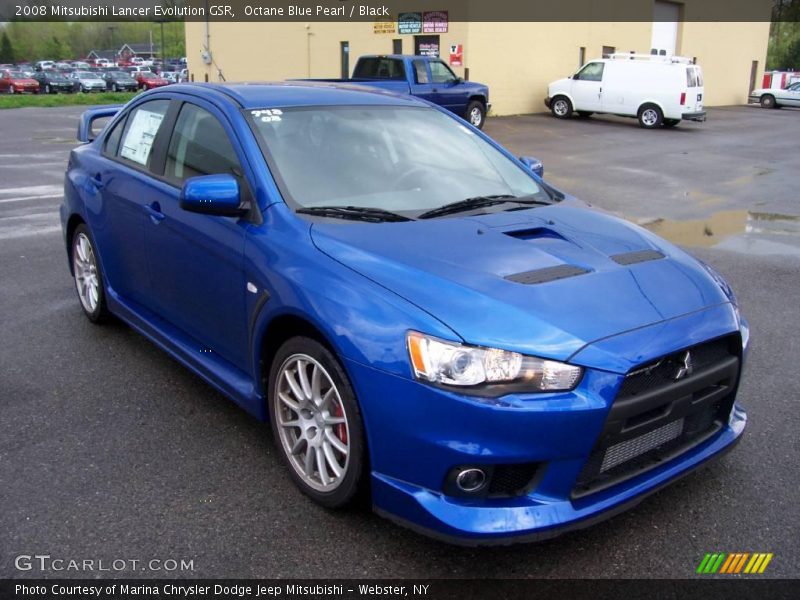 Octane Blue Pearl / Black 2008 Mitsubishi Lancer Evolution GSR