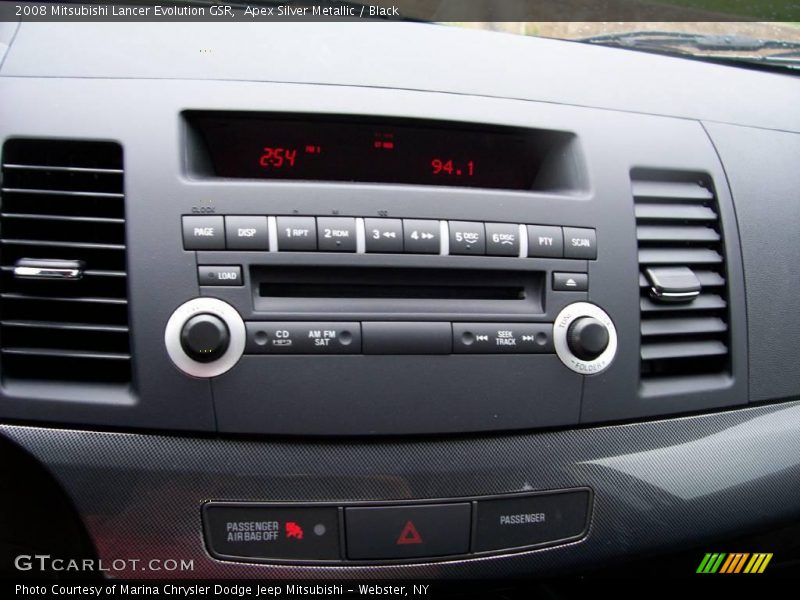 Apex Silver Metallic / Black 2008 Mitsubishi Lancer Evolution GSR