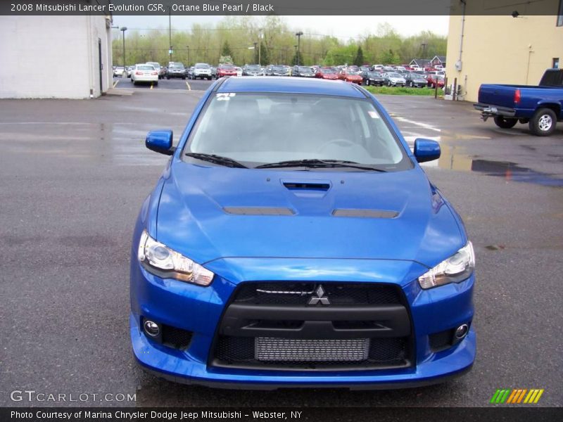 Octane Blue Pearl / Black 2008 Mitsubishi Lancer Evolution GSR