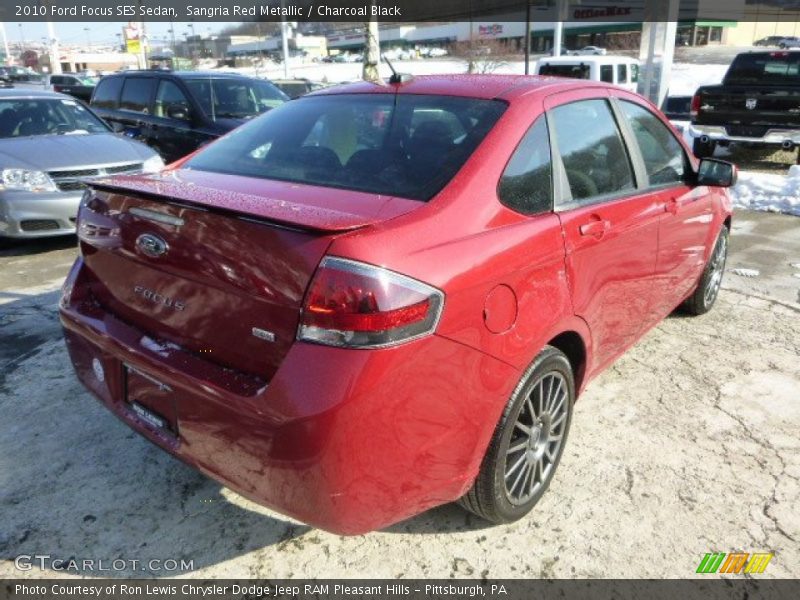 Sangria Red Metallic / Charcoal Black 2010 Ford Focus SES Sedan