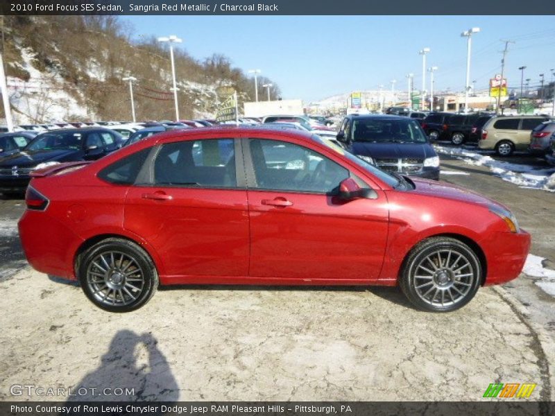 Sangria Red Metallic / Charcoal Black 2010 Ford Focus SES Sedan