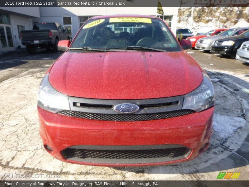 Sangria Red Metallic / Charcoal Black 2010 Ford Focus SES Sedan