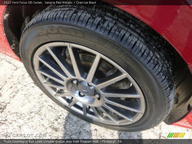 Sangria Red Metallic / Charcoal Black 2010 Ford Focus SES Sedan