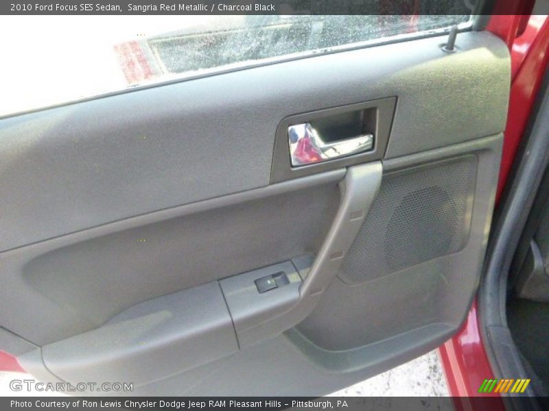 Sangria Red Metallic / Charcoal Black 2010 Ford Focus SES Sedan