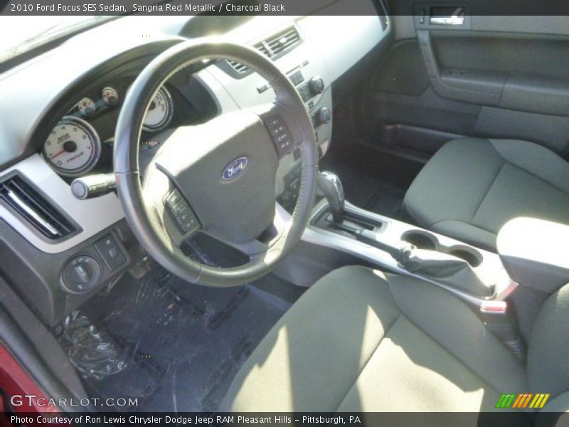 Sangria Red Metallic / Charcoal Black 2010 Ford Focus SES Sedan