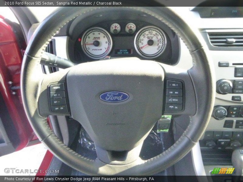 Sangria Red Metallic / Charcoal Black 2010 Ford Focus SES Sedan