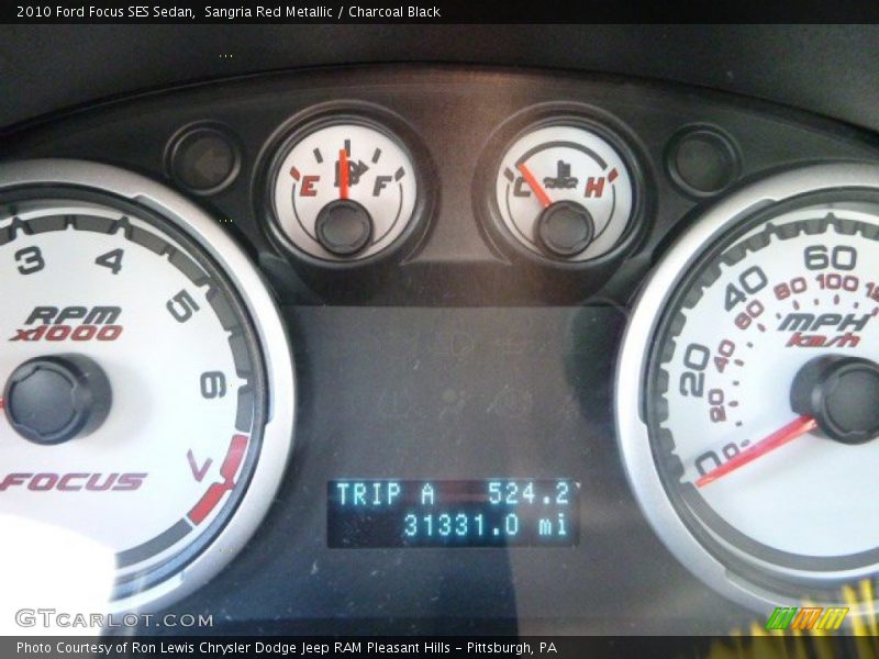 Sangria Red Metallic / Charcoal Black 2010 Ford Focus SES Sedan