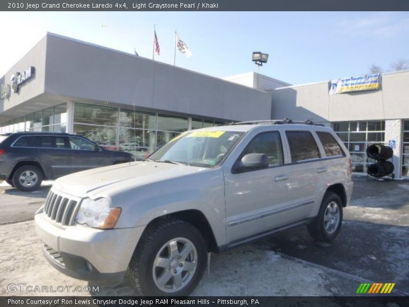 Light Graystone Pearl / Khaki 2010 Jeep Grand Cherokee Laredo 4x4