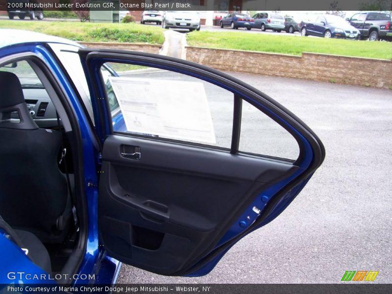 Octane Blue Pearl / Black 2008 Mitsubishi Lancer Evolution GSR