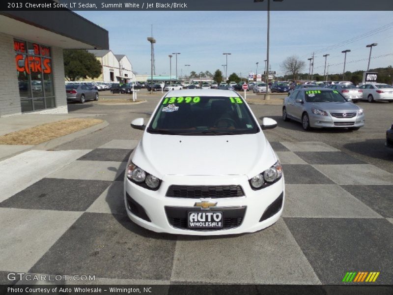 Summit White / Jet Black/Brick 2013 Chevrolet Sonic LT Sedan