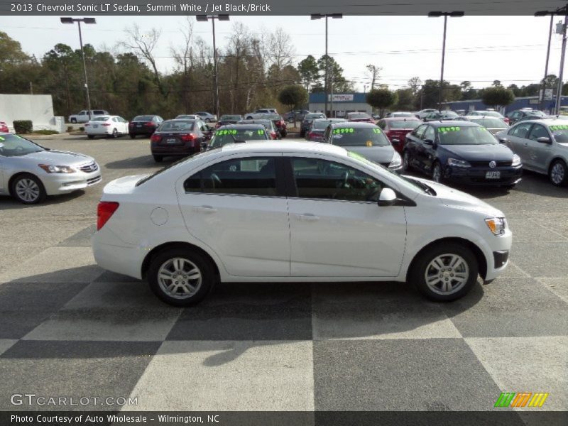 Summit White / Jet Black/Brick 2013 Chevrolet Sonic LT Sedan