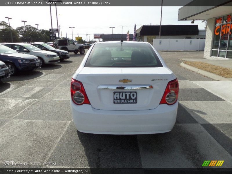 Summit White / Jet Black/Brick 2013 Chevrolet Sonic LT Sedan