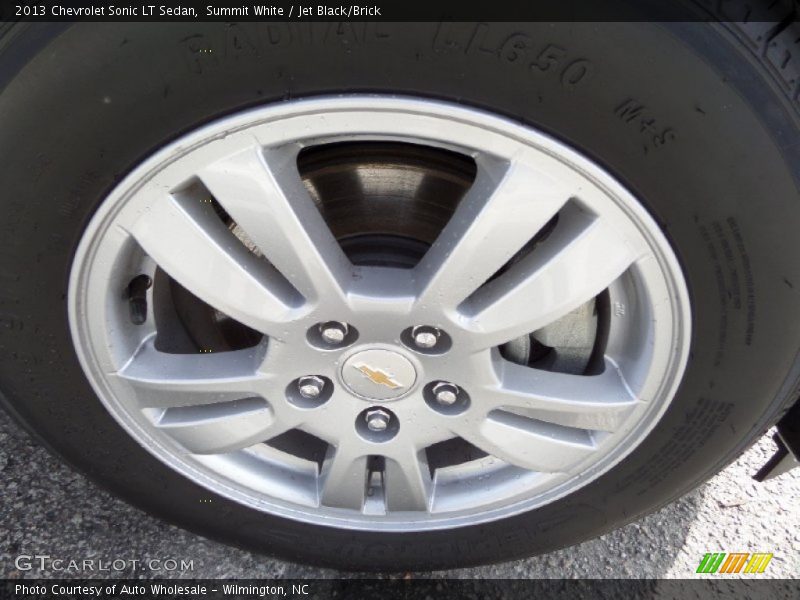 Summit White / Jet Black/Brick 2013 Chevrolet Sonic LT Sedan