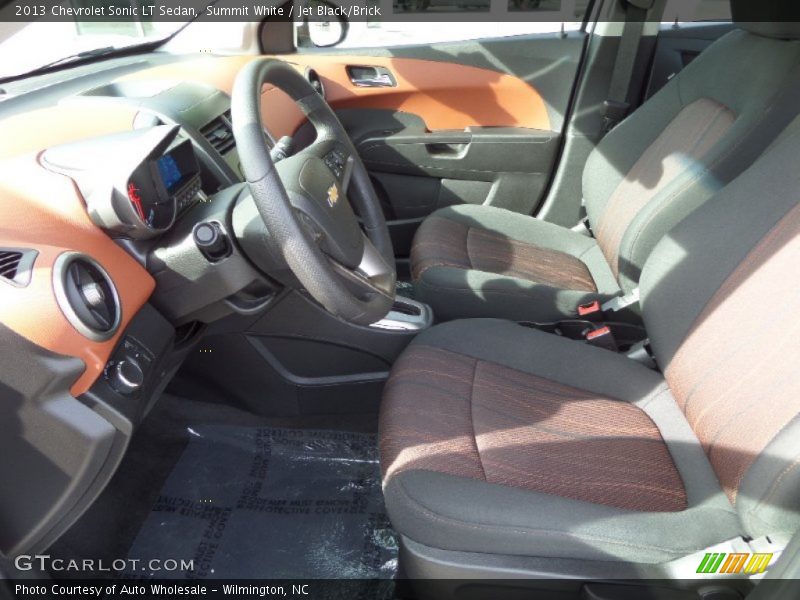 Summit White / Jet Black/Brick 2013 Chevrolet Sonic LT Sedan
