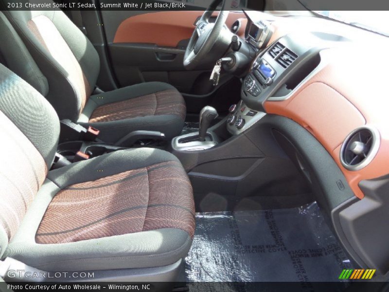 Summit White / Jet Black/Brick 2013 Chevrolet Sonic LT Sedan