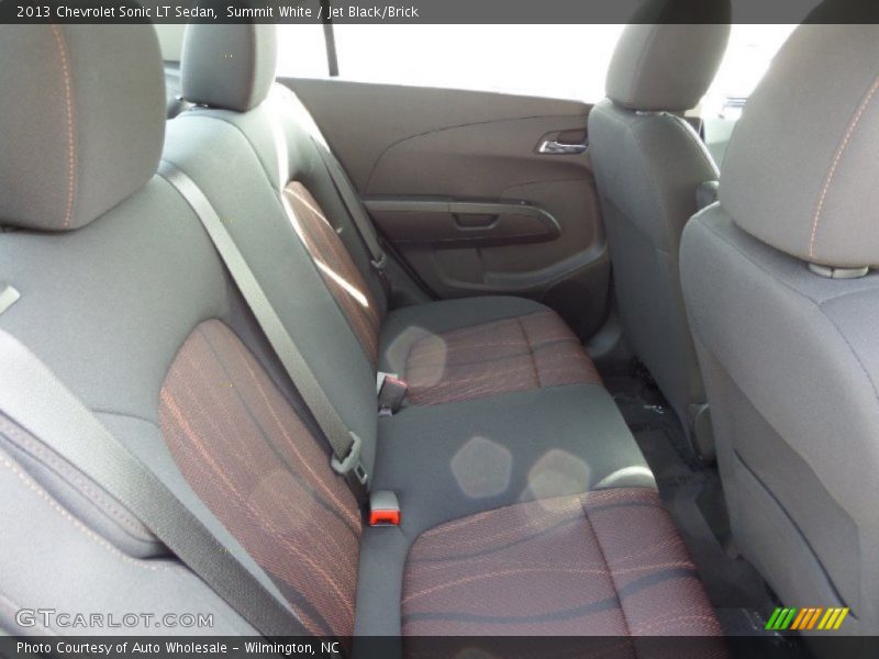 Summit White / Jet Black/Brick 2013 Chevrolet Sonic LT Sedan
