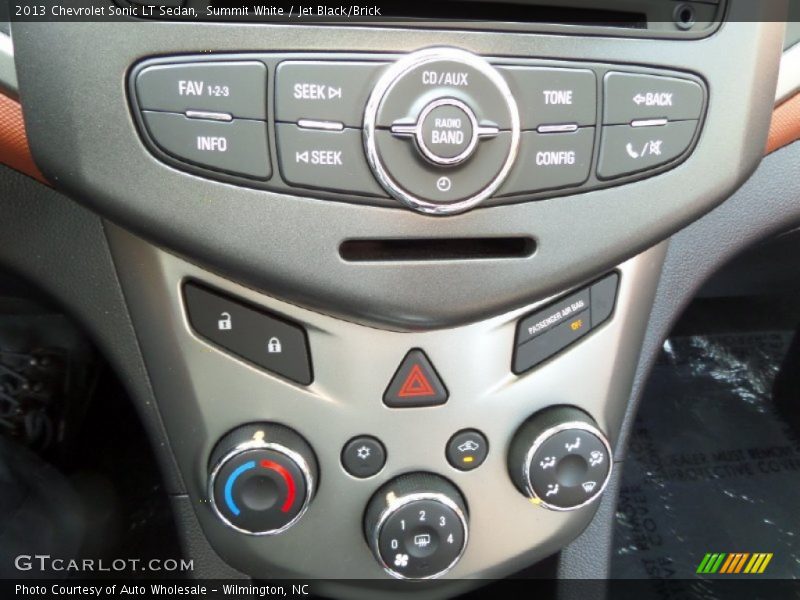 Summit White / Jet Black/Brick 2013 Chevrolet Sonic LT Sedan