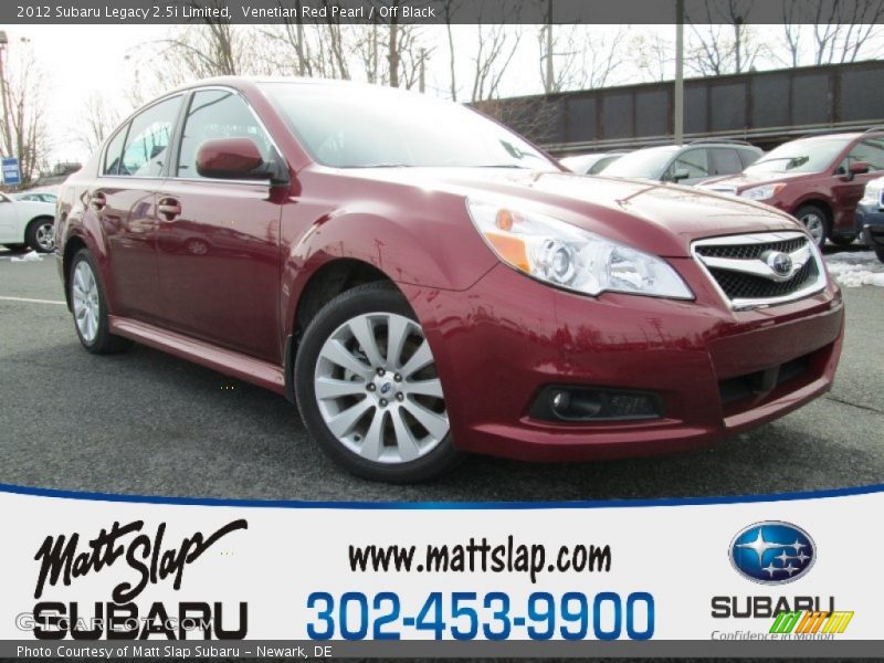 Venetian Red Pearl / Off Black 2012 Subaru Legacy 2.5i Limited