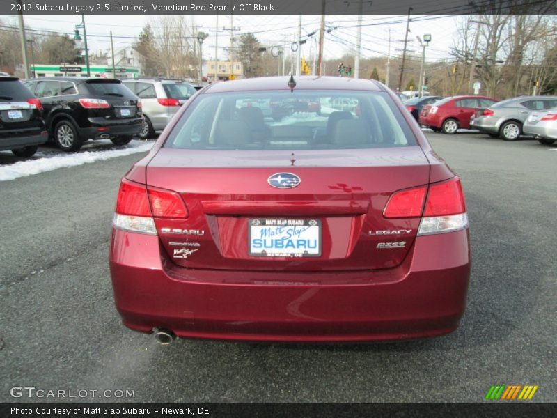 Venetian Red Pearl / Off Black 2012 Subaru Legacy 2.5i Limited