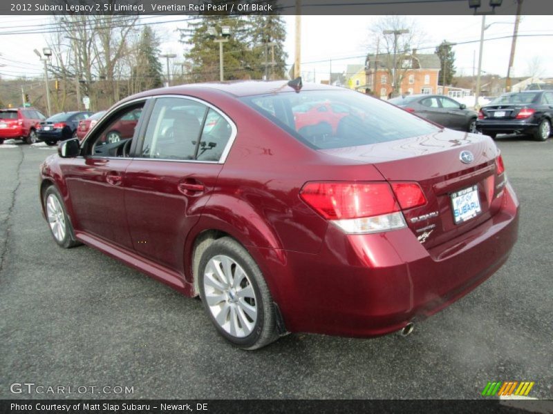 Venetian Red Pearl / Off Black 2012 Subaru Legacy 2.5i Limited