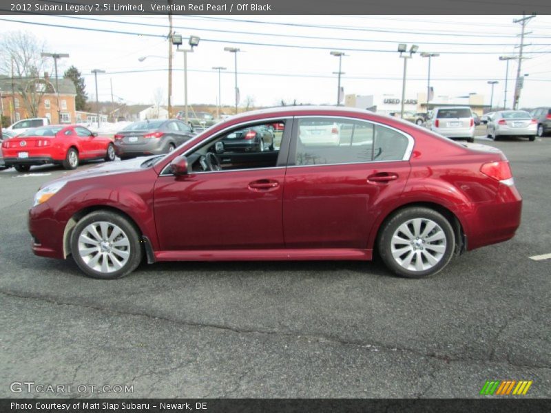 Venetian Red Pearl / Off Black 2012 Subaru Legacy 2.5i Limited