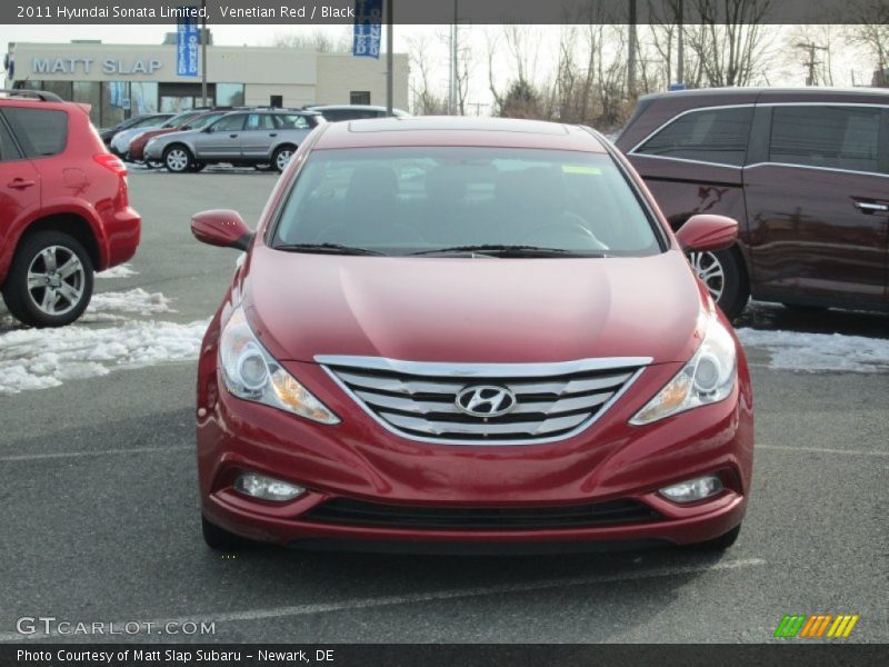 Venetian Red / Black 2011 Hyundai Sonata Limited