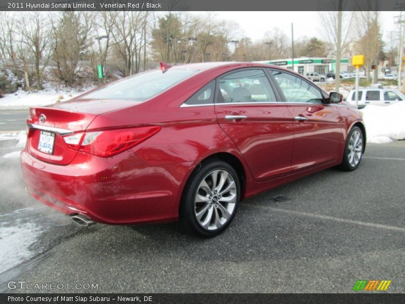 Venetian Red / Black 2011 Hyundai Sonata Limited